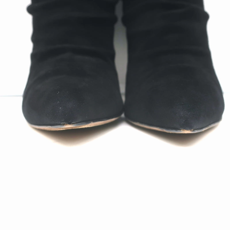 Cowgirl Riding Boots Gianvito Rossi Cecile Slouch Ankle Boots Black Suede Size 36.5