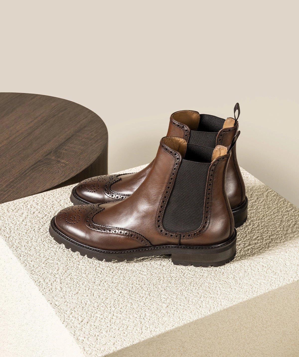 Chris Pratt Chelsea Boots Boots CHARLIE Marron Glac