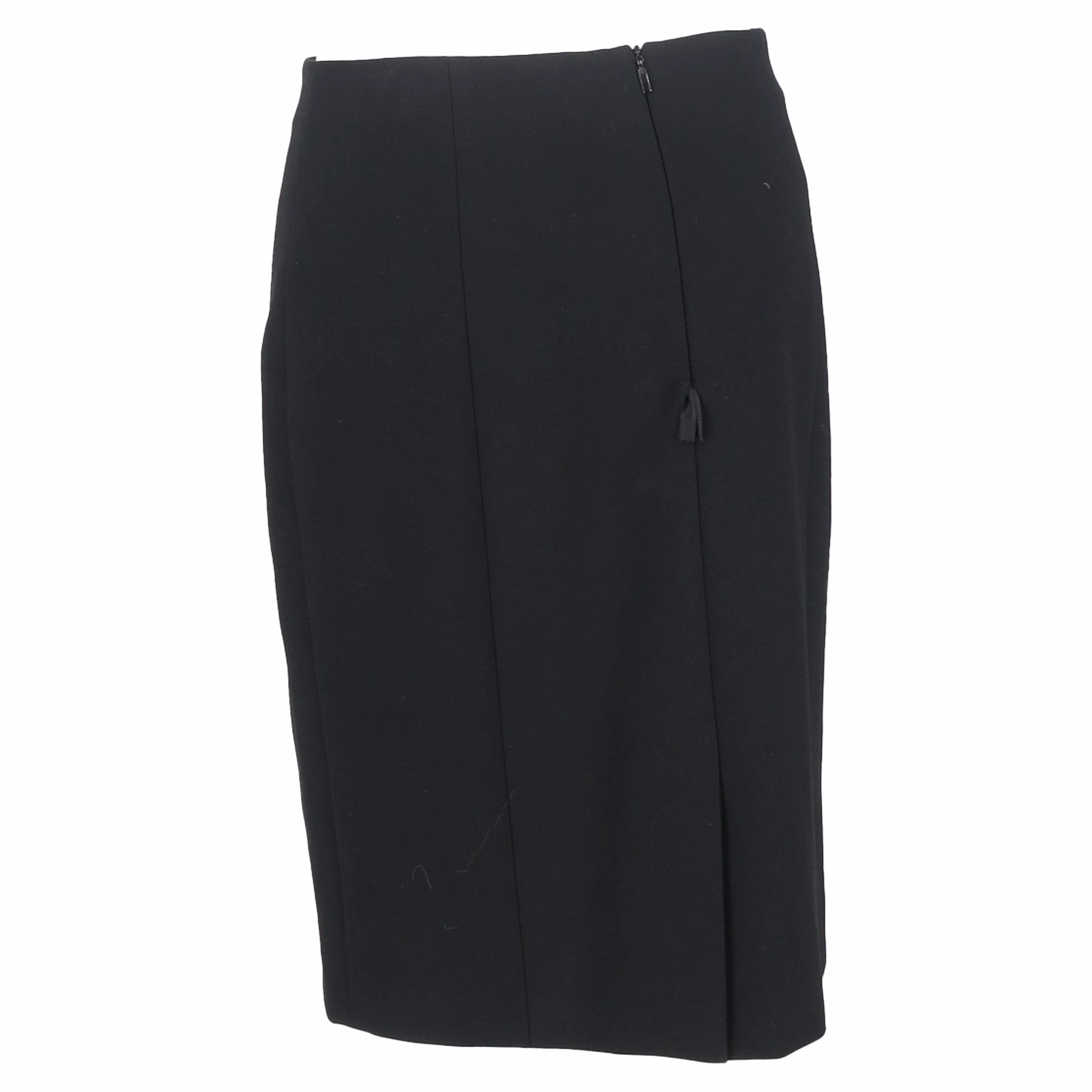 Boss by Hugo Boss Panelled Knee-Length Pencil Skirt in Black Wool