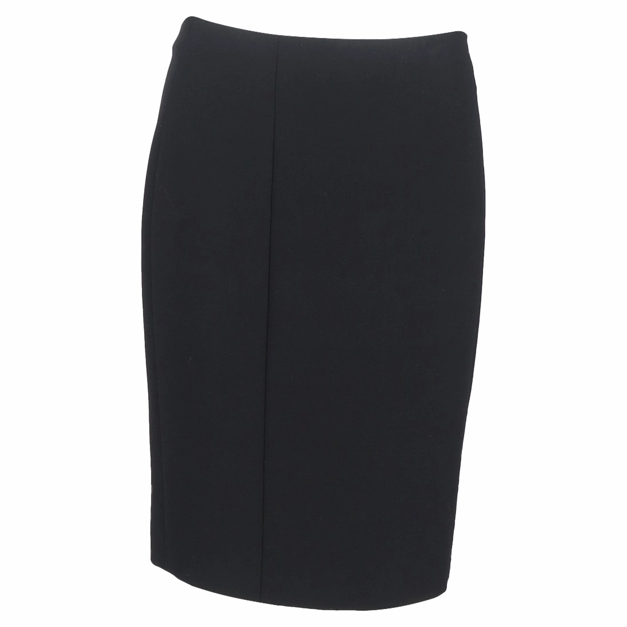 Boss by Hugo Boss Panelled Knee-Length Pencil Skirt in Black Wool 