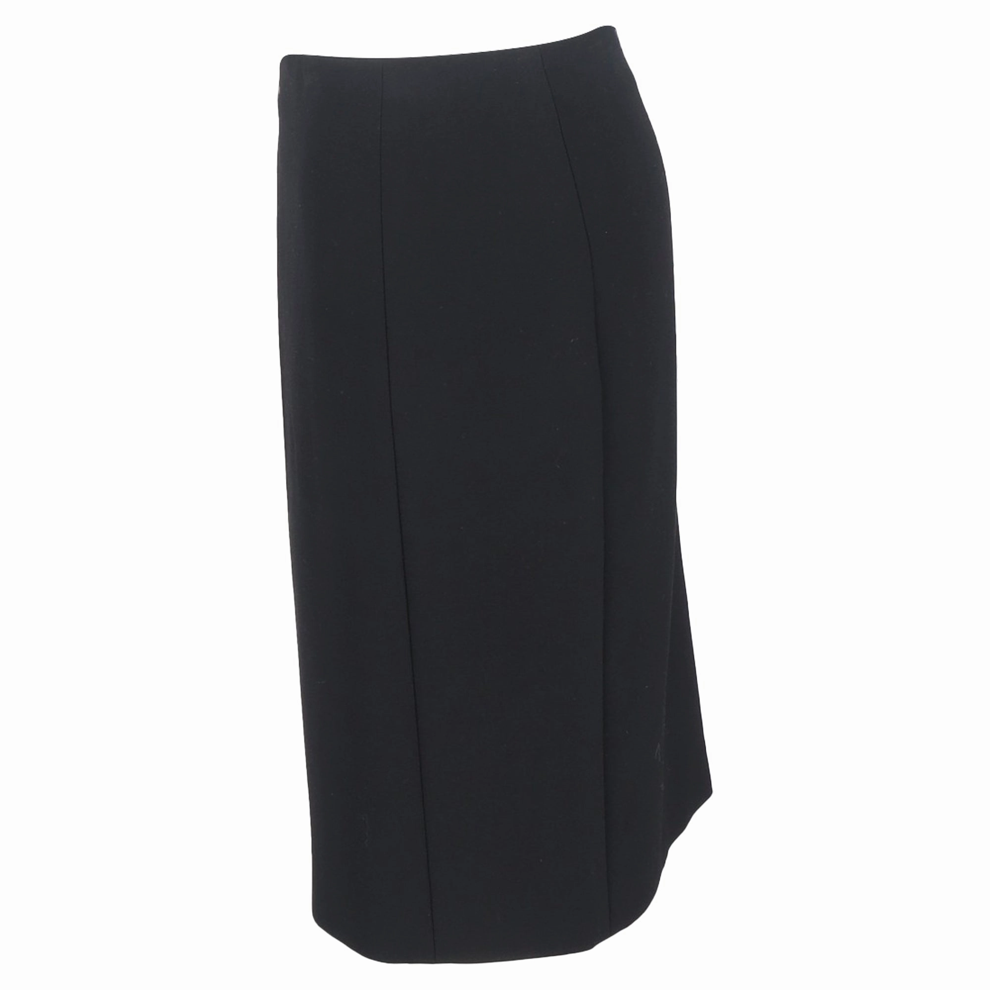 Boss by Hugo Boss Panelled Knee-Length Pencil Skirt in Black Wool