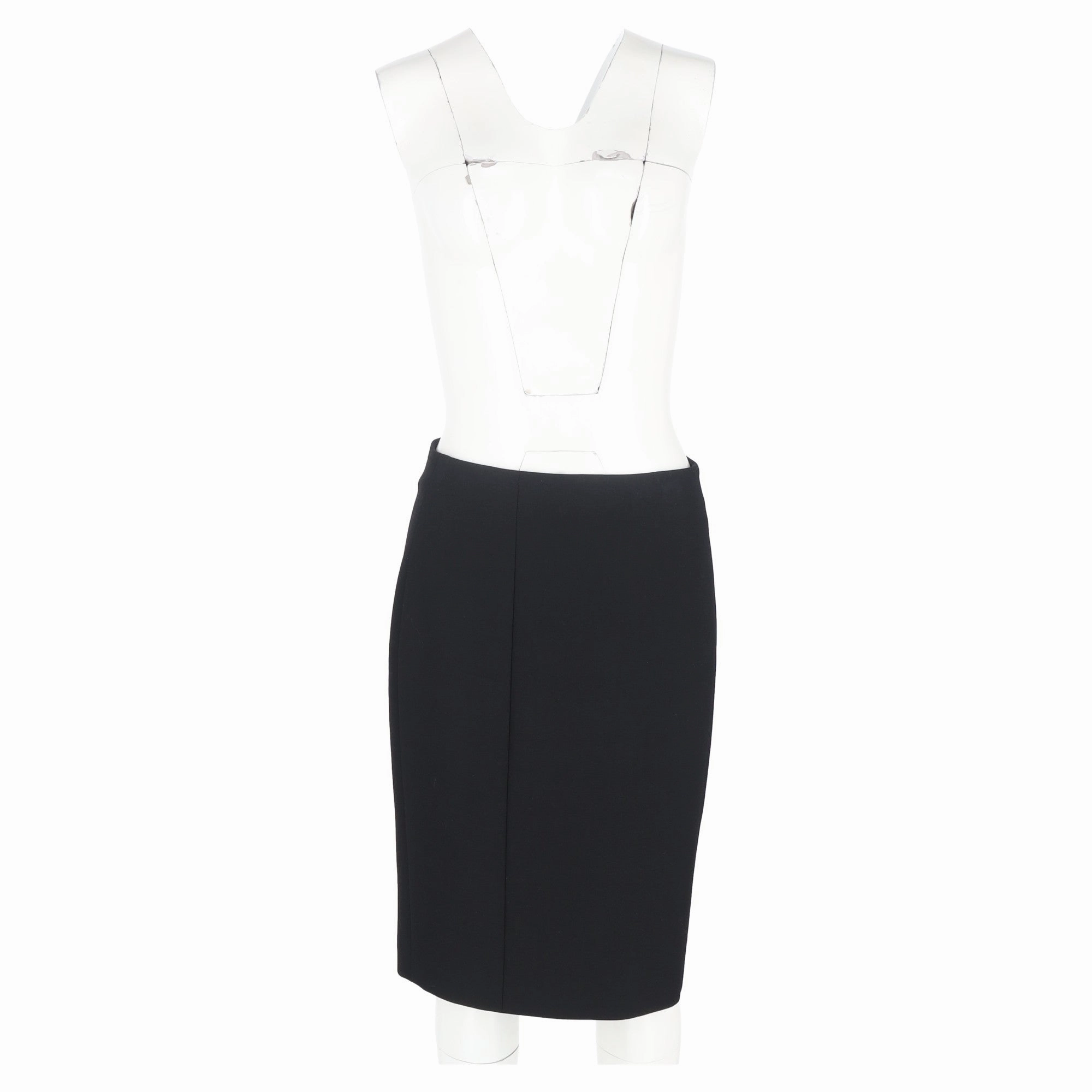 Boss by Hugo Boss Panelled Knee-Length Pencil Skirt in Black Wool
