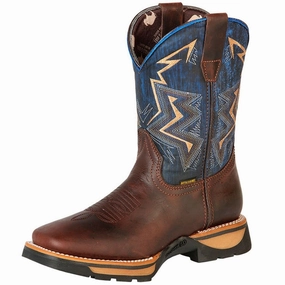 Alpine Riding Boots Botas de Trabajo de Cuero Original Horma Rodeo Color Cafe GEN