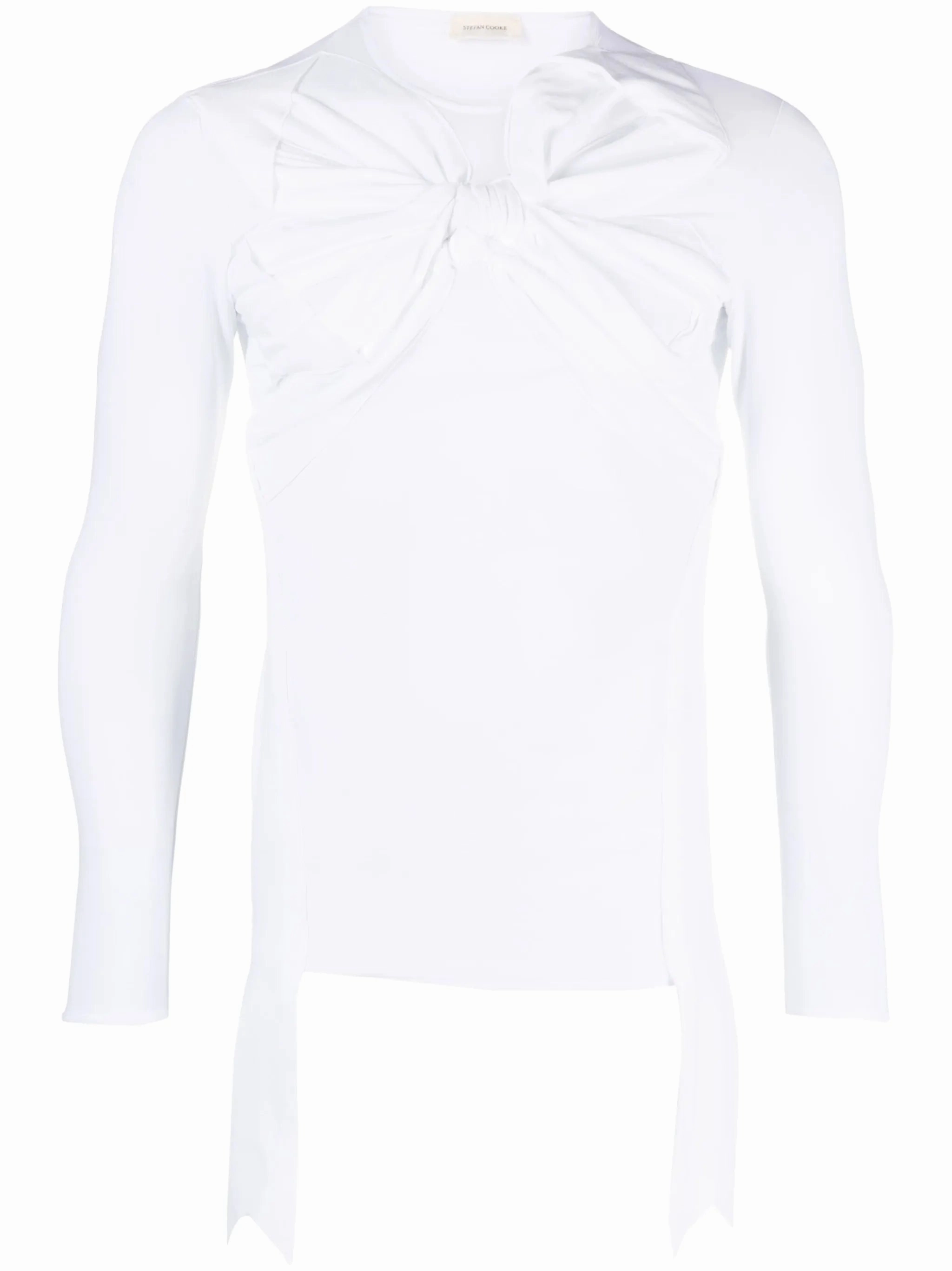 bow-detail long-sleeve T-shirt American Civil War T Shirts