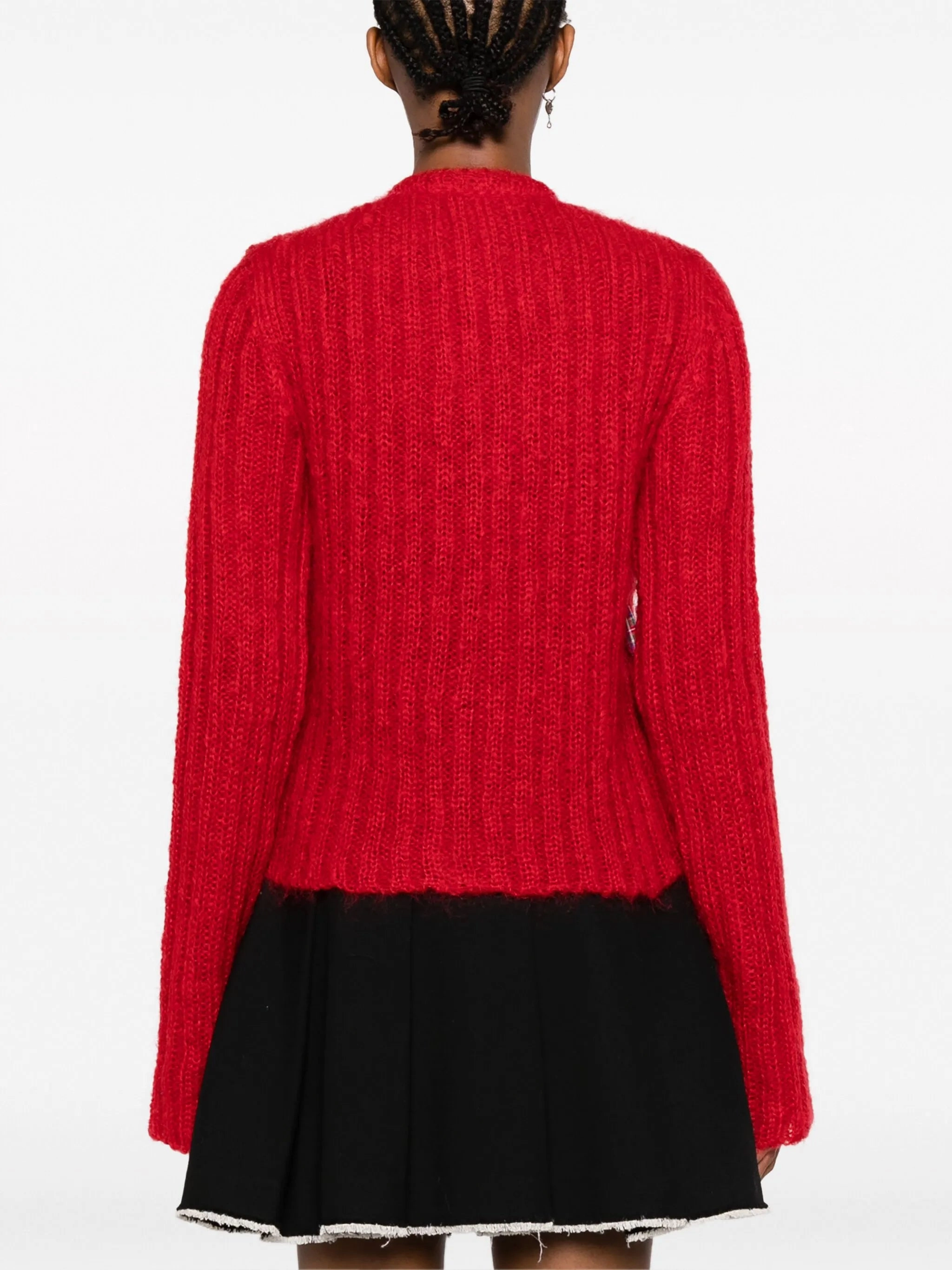 Raffi Knitwear bow-detail ribbed-knit cardigan