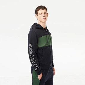 Sweatshirts Schools Lacoste Men's Colorblock Logo Zip-Up Long Sleeve Hoodie