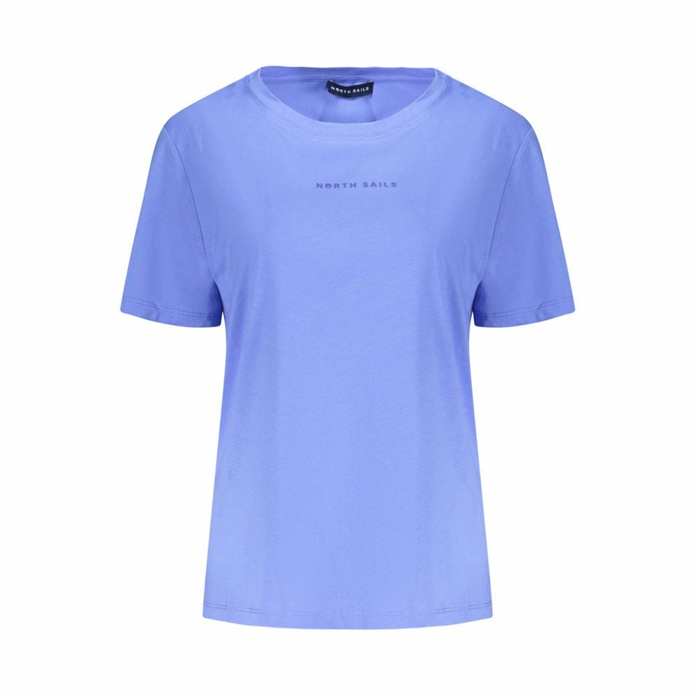 T Shirts With Cap Sleeves North Sails Blue Cotton Women T-Shirt