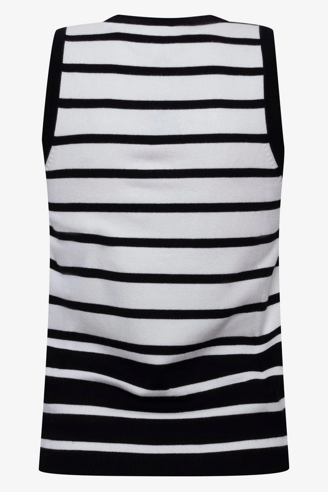 Jw Anderson Knitwear Sleeveless Stripe Knitwear Black and White