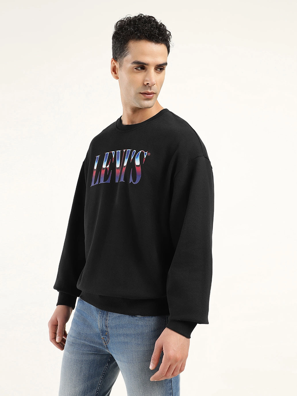 Machine Wash Sweatshirts & Hoodies Men's Solid Black Crew Neck Sweatshirt