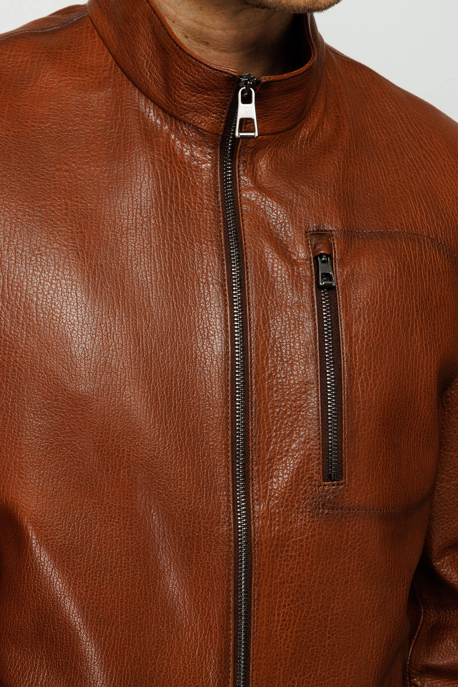 The Blanchard Brown Leather Men Jacket Express Mens Suit Jackets