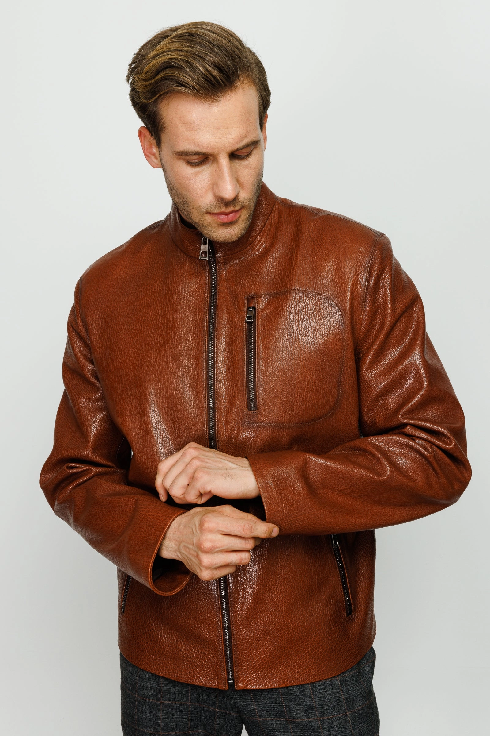 Hottest Leather Jackets The Blanchard Brown Leather Men Jacket