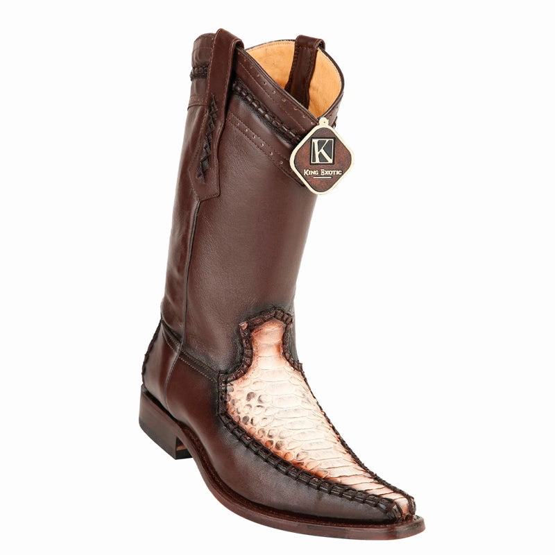 Men's King Exotic Boots Genuine Python European Toe Natural (477bd5749) Over Shoe Rain Boots