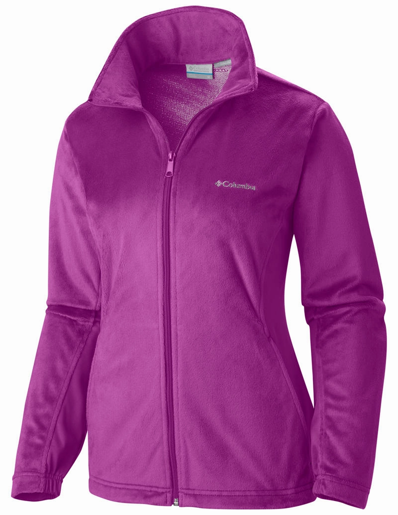 Retro Soccer Jackets Columbia Women Purple Hotdots II Full Zip