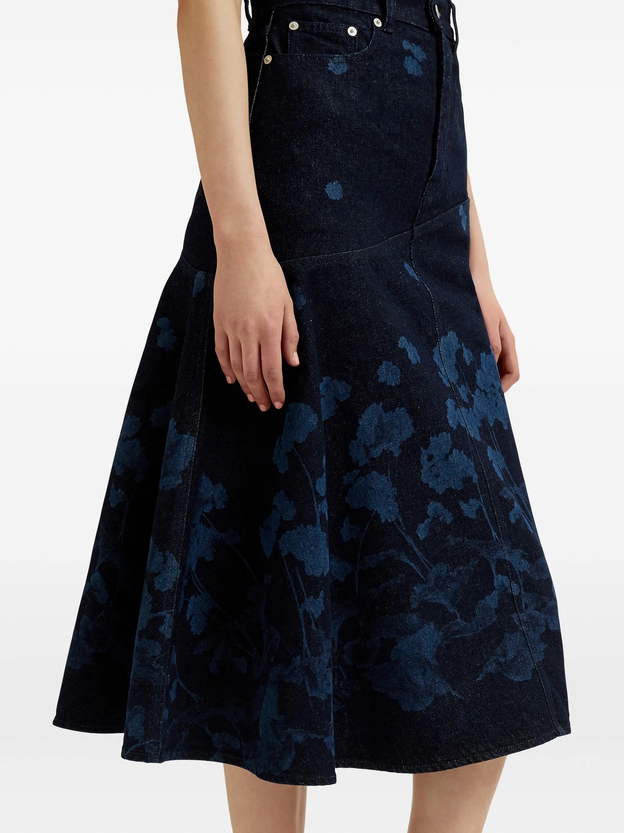 draped midi skirt Emerald Green Quince Dress