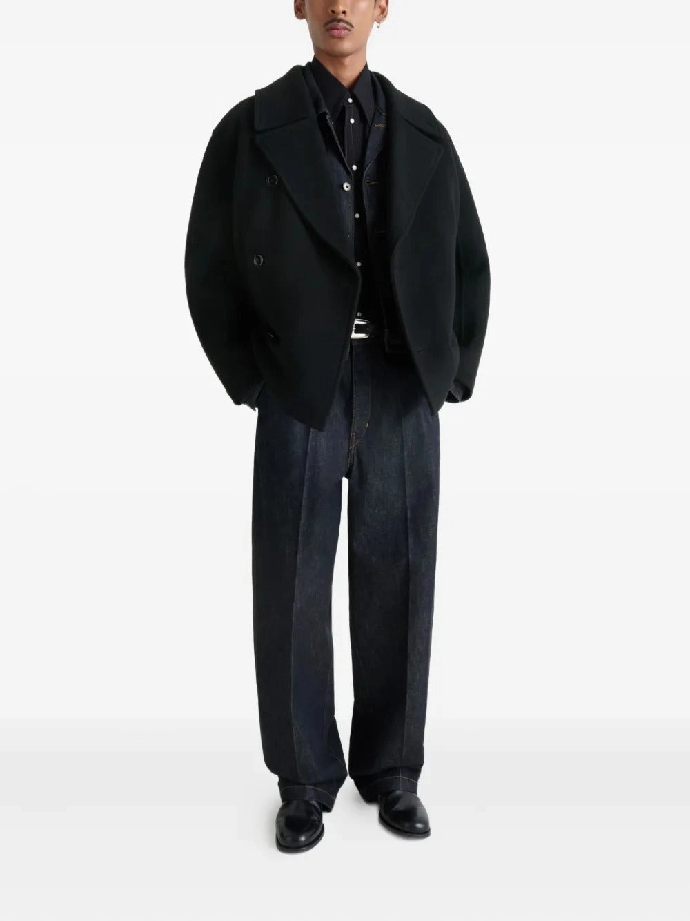 Leopard Fur & Faux Fur Coats LEMAIRE - Men Boxy Peacoat