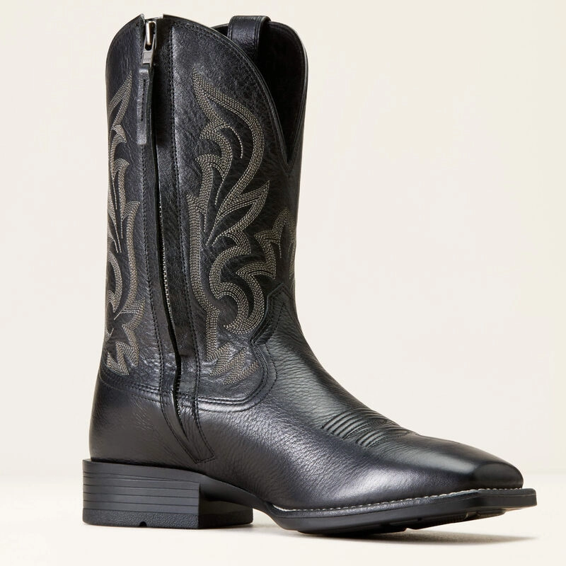 High Boots No Heel Slim Zip Ultra Western Boot