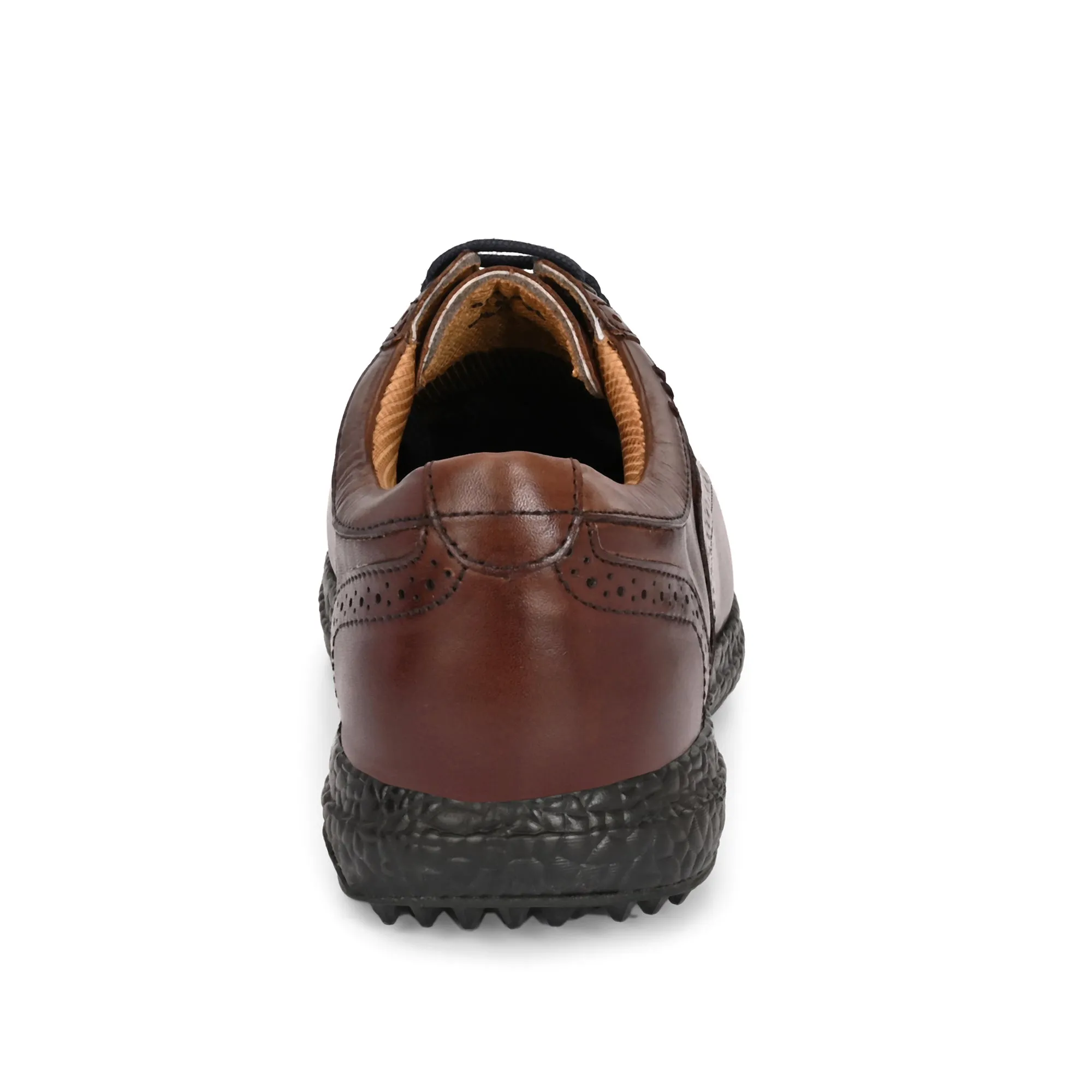 Waterproof Shoes Breathable Brogue Spikeless Brown-Golf Shoes