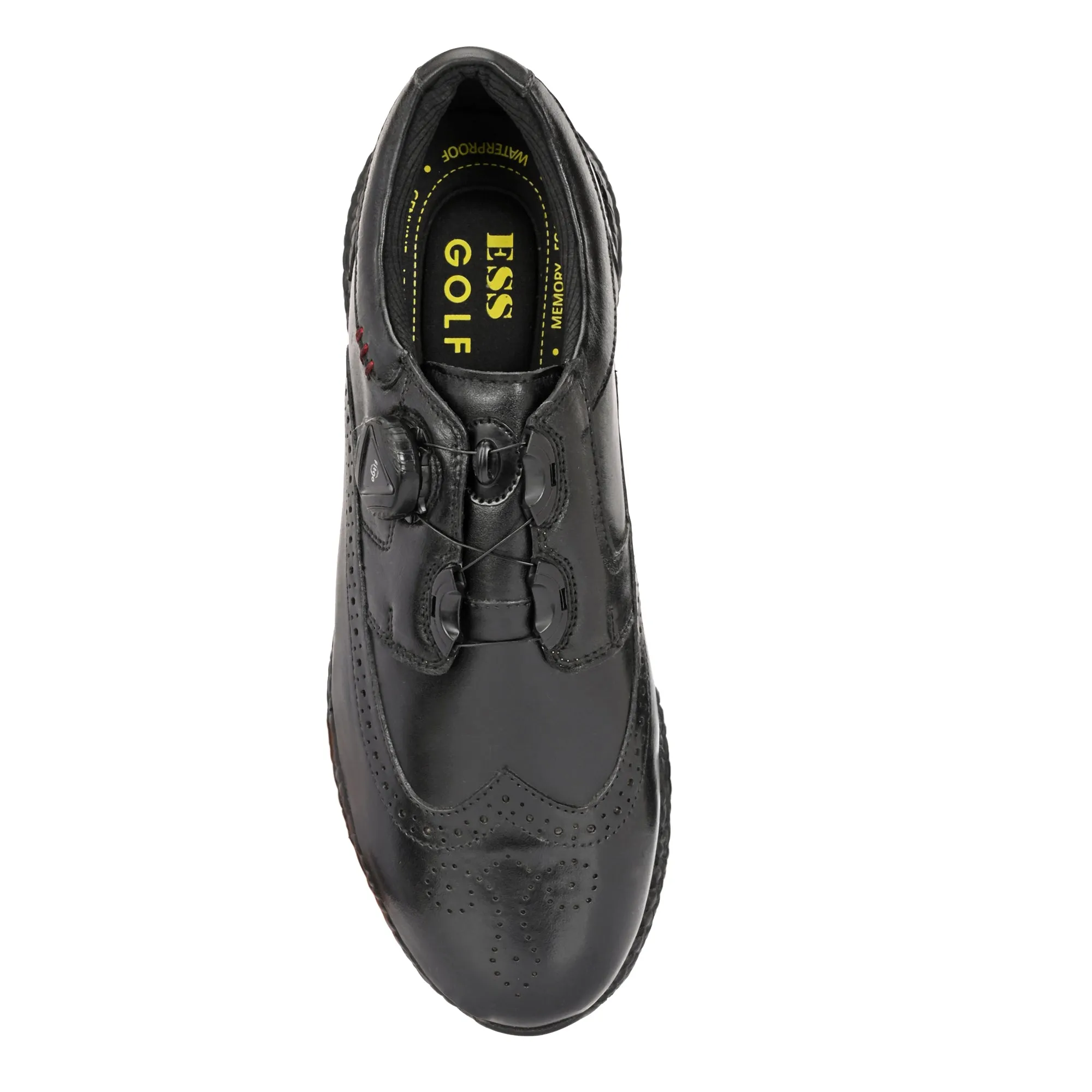 Brogue Spikeless Easy Go Black-Golf Shoes Best Waterproof Work Shoe