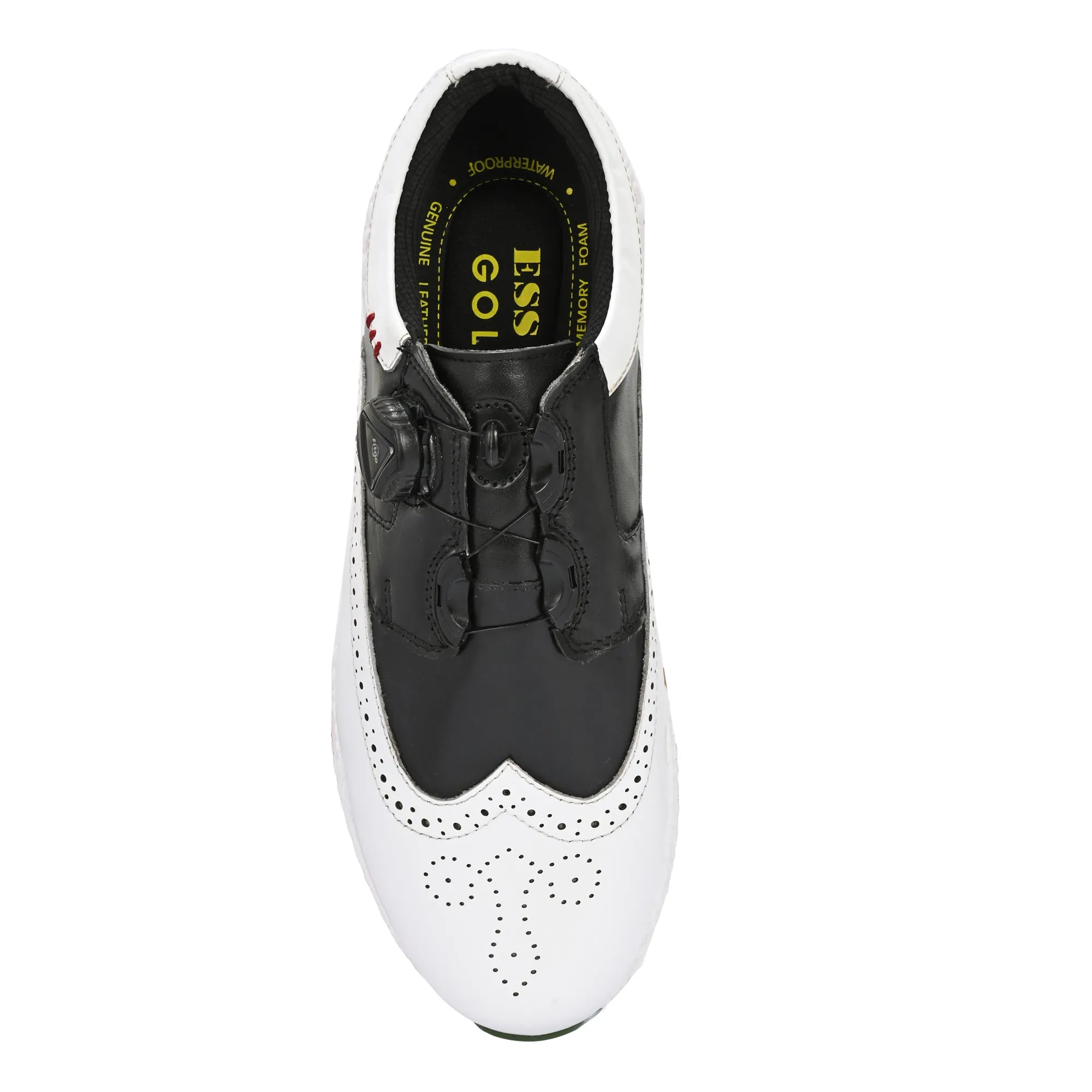The Stormbuck Oxford Shoes Brogue Spikeless Easy-Go White Black-Golf Shoes