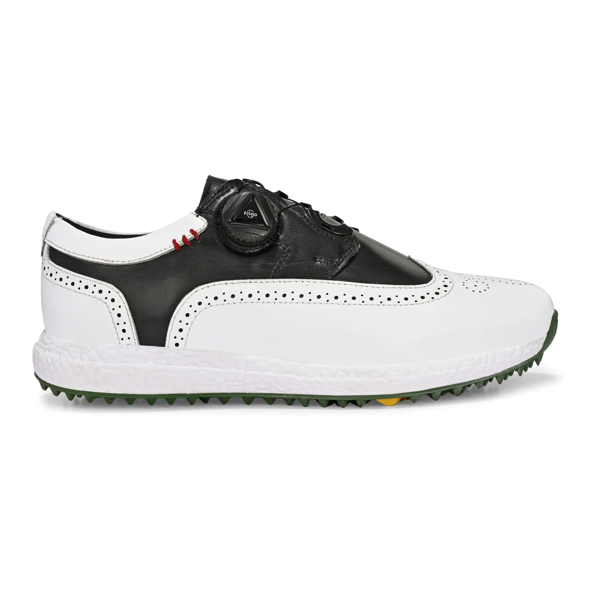 Brogue Spikeless Easy-Go White Black-Golf Shoes Fur Lined Waterproof Shoes