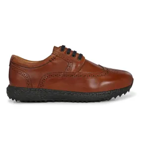 Brogue Spikeless Tan-Golf Shoes Steens Waterproof Hiking