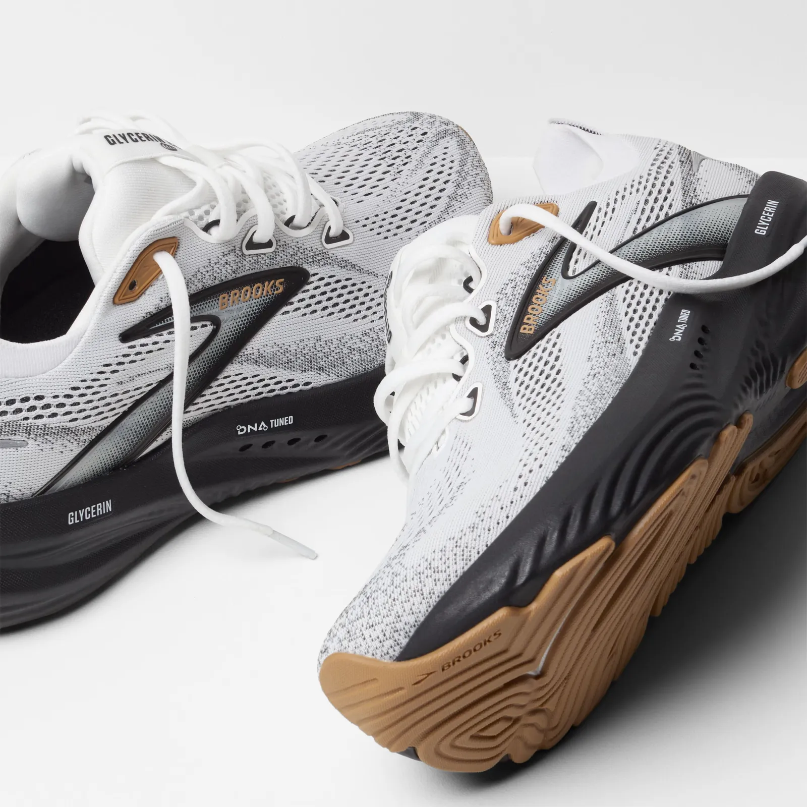 Brooks Glycerin 22 Running Shoe (Men) - White/Grey/Black New Run Shoes