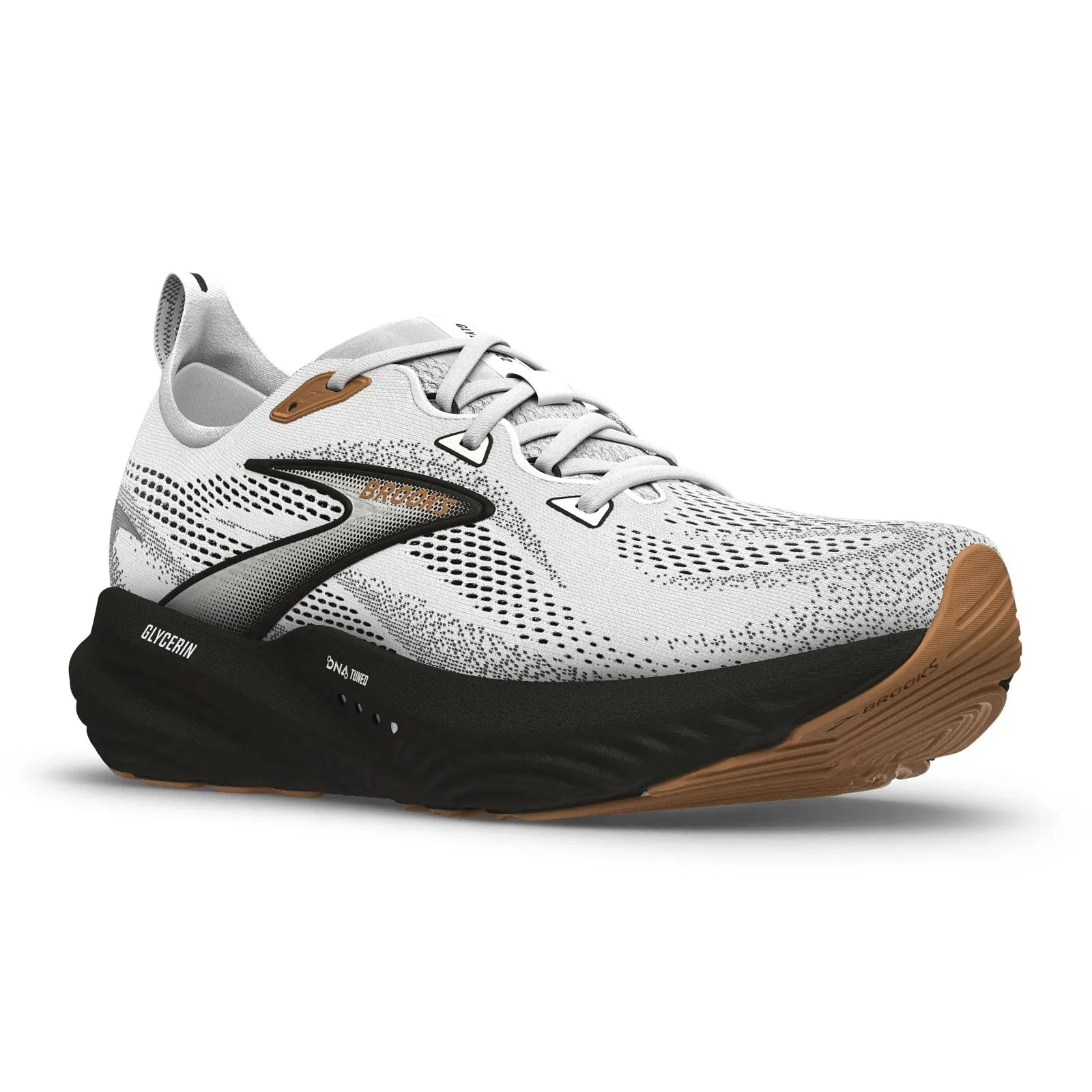 Brooks Glycerin 22 Running Shoe (Men) - White/Grey/Black Best Shoes Running Treadmill