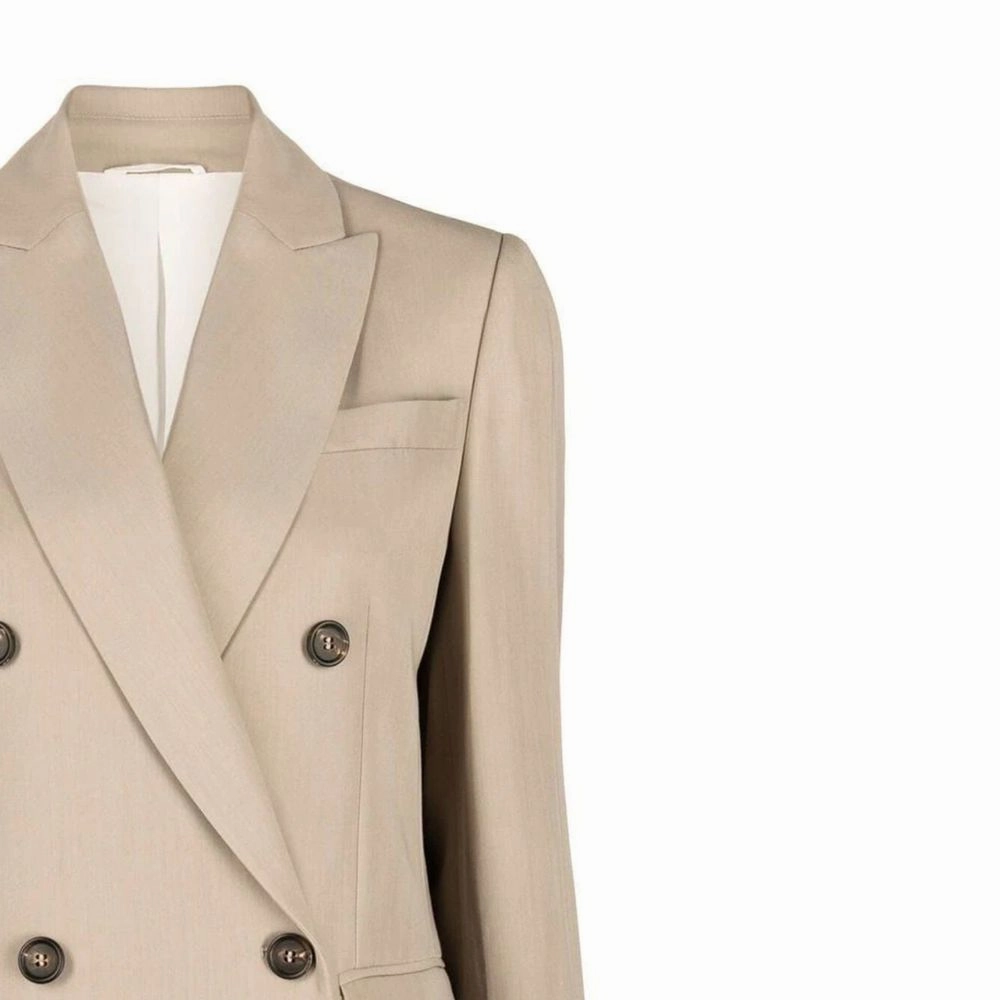 Coats And Jackets Uk Brunello Cucinelli Beige Virgin Wool Coat