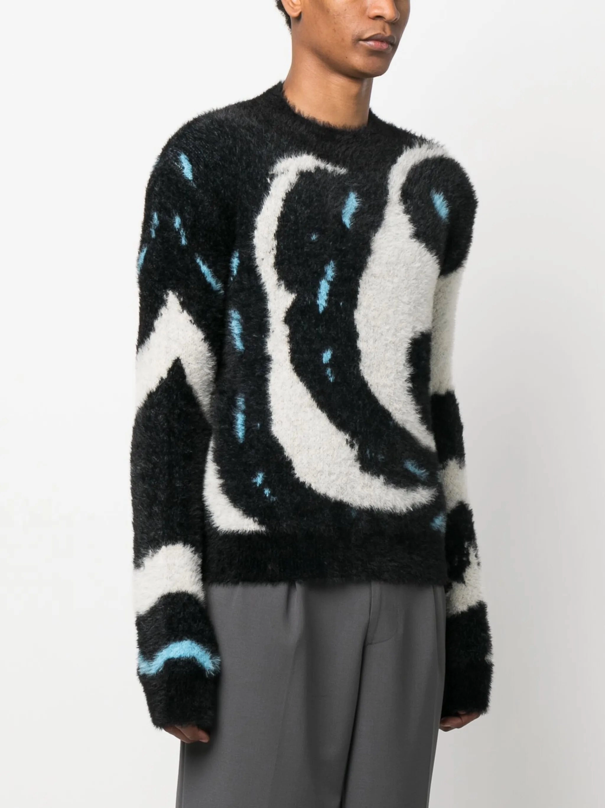 Norlender Knitwear brushed-finish knitted jumper