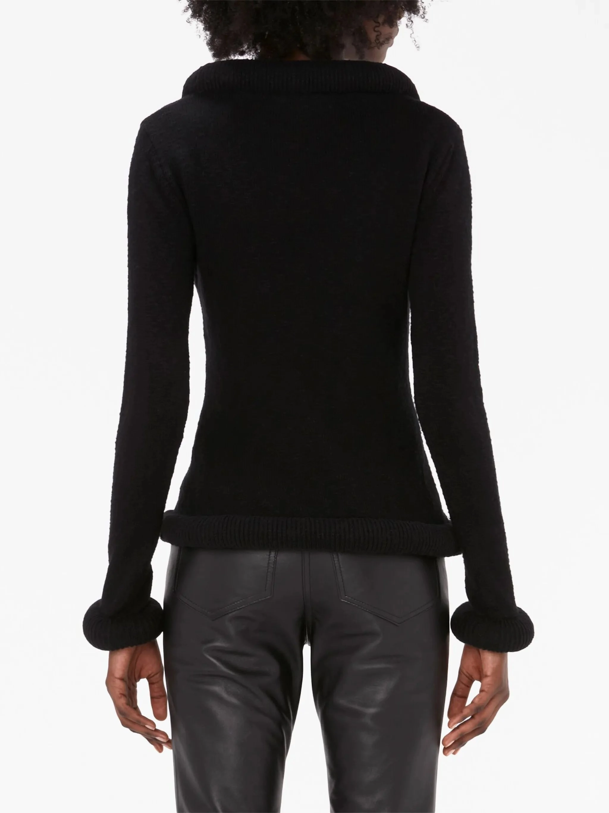 Handmade Knitwear → Handmade Knitwear bumper-trim cotton jumper