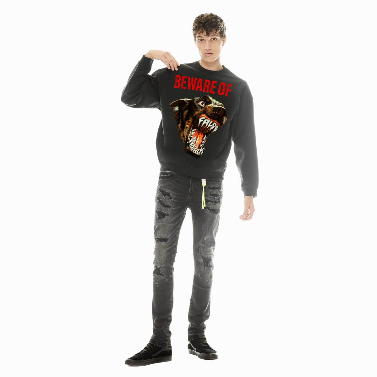 Gulf Shores Alabama Sweatshirts Cult of Individuality Men's Crew Neck Fleece Sweater