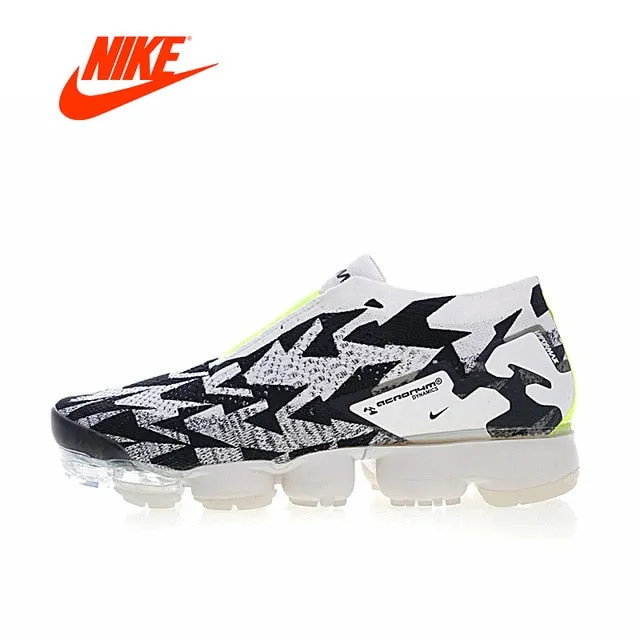 Original New Arrival Authentic Nike Vapormax FK Moc 2 "Acronym" Mens Running Shoes Sports Outdoor Sneakers Gym Shoes AQ0996-007 Running Shoes Neutral Runners