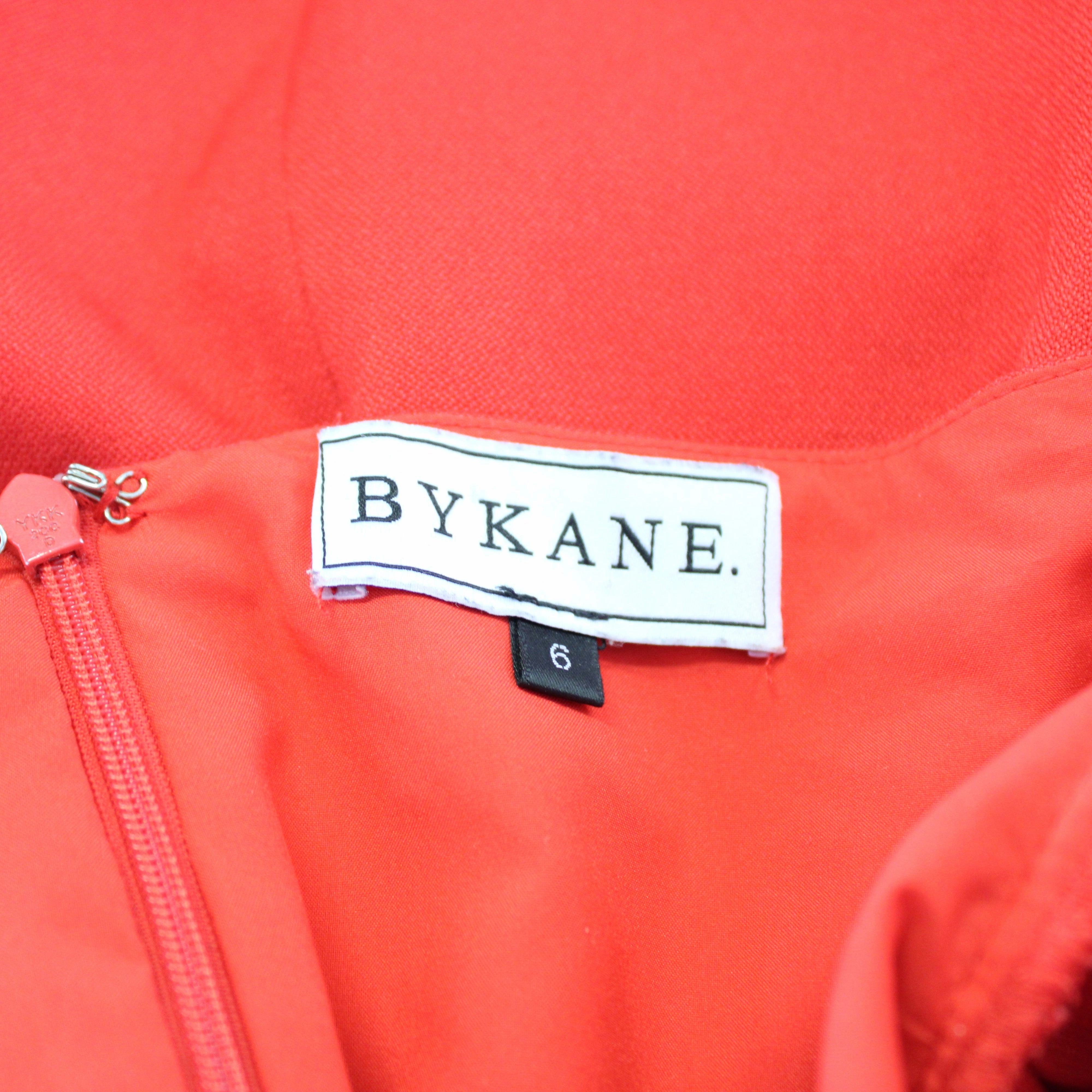 Peasant Sleeve Mini Dress By Kane Red Mini Dress