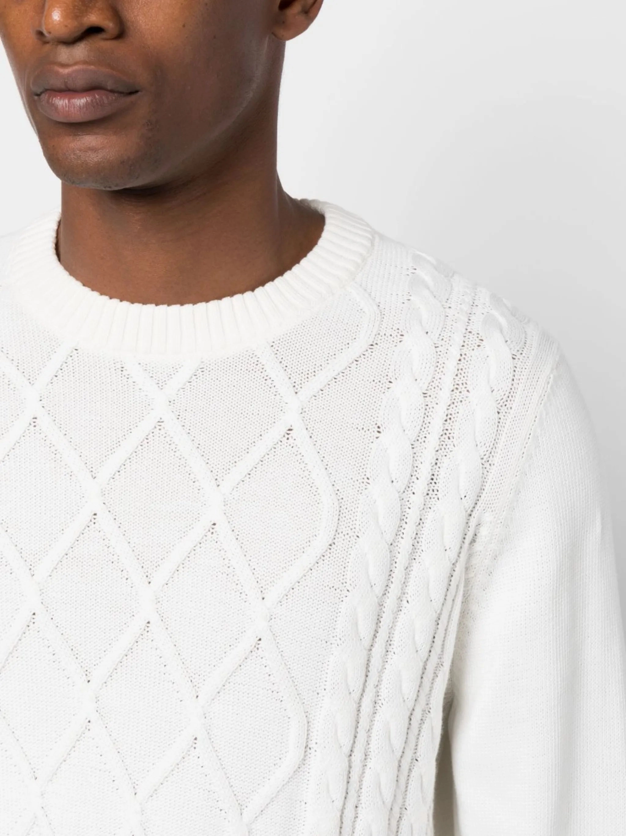 cable-knit crew-neck jumper Statement Knitwear