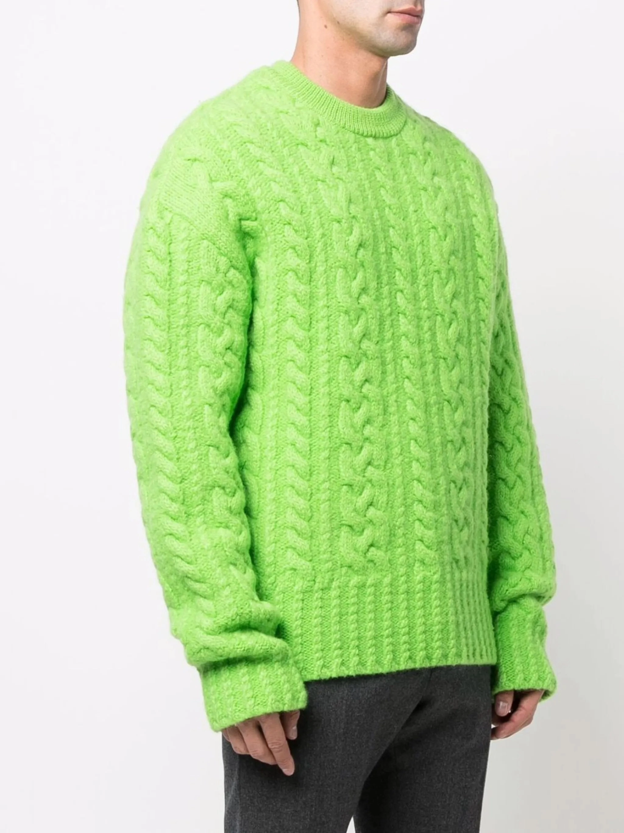 Collar Knitwear cable-knit crew-neck jumper