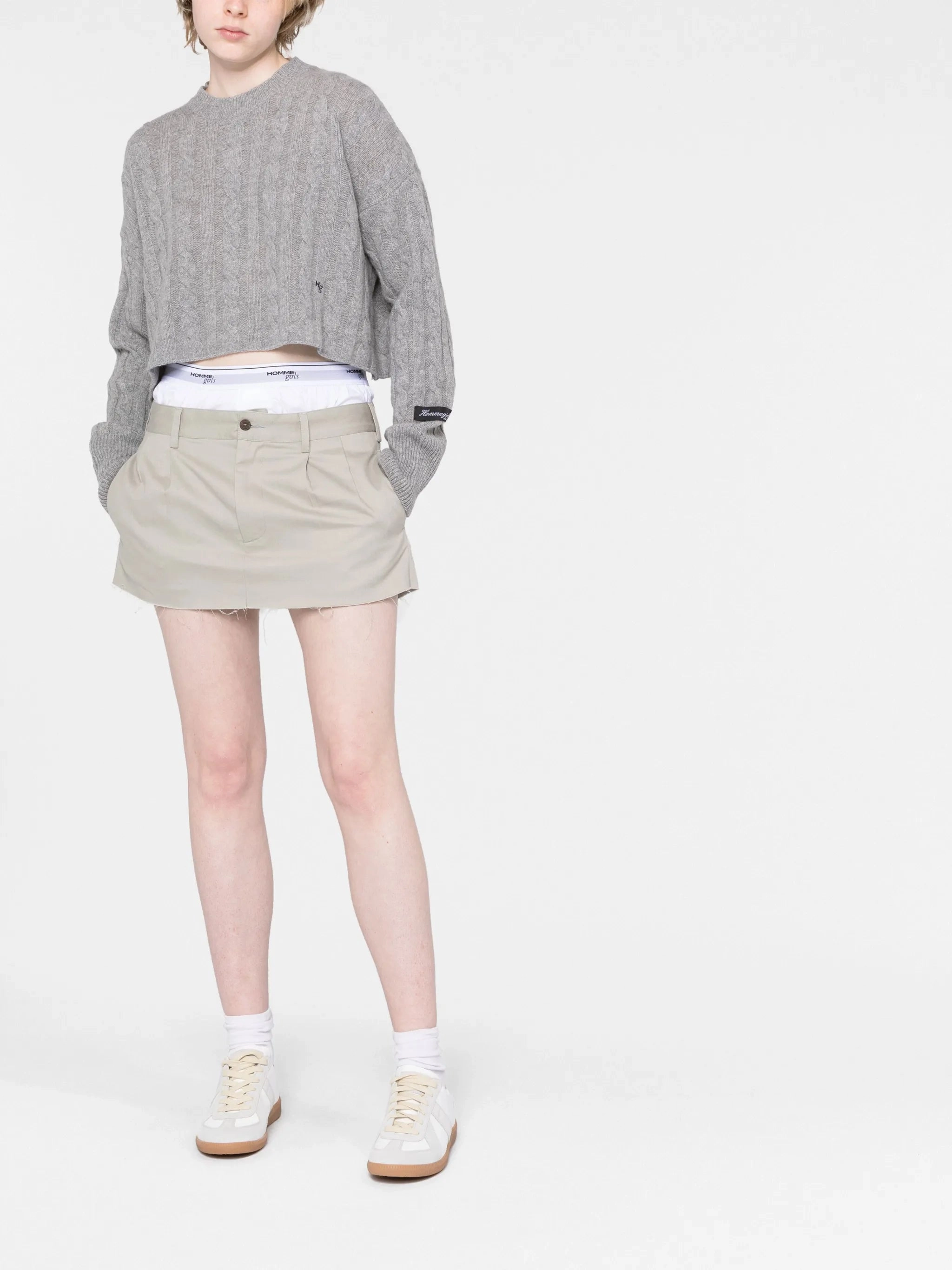 cable-knit cropped jumper Natacha Paris Knitwear