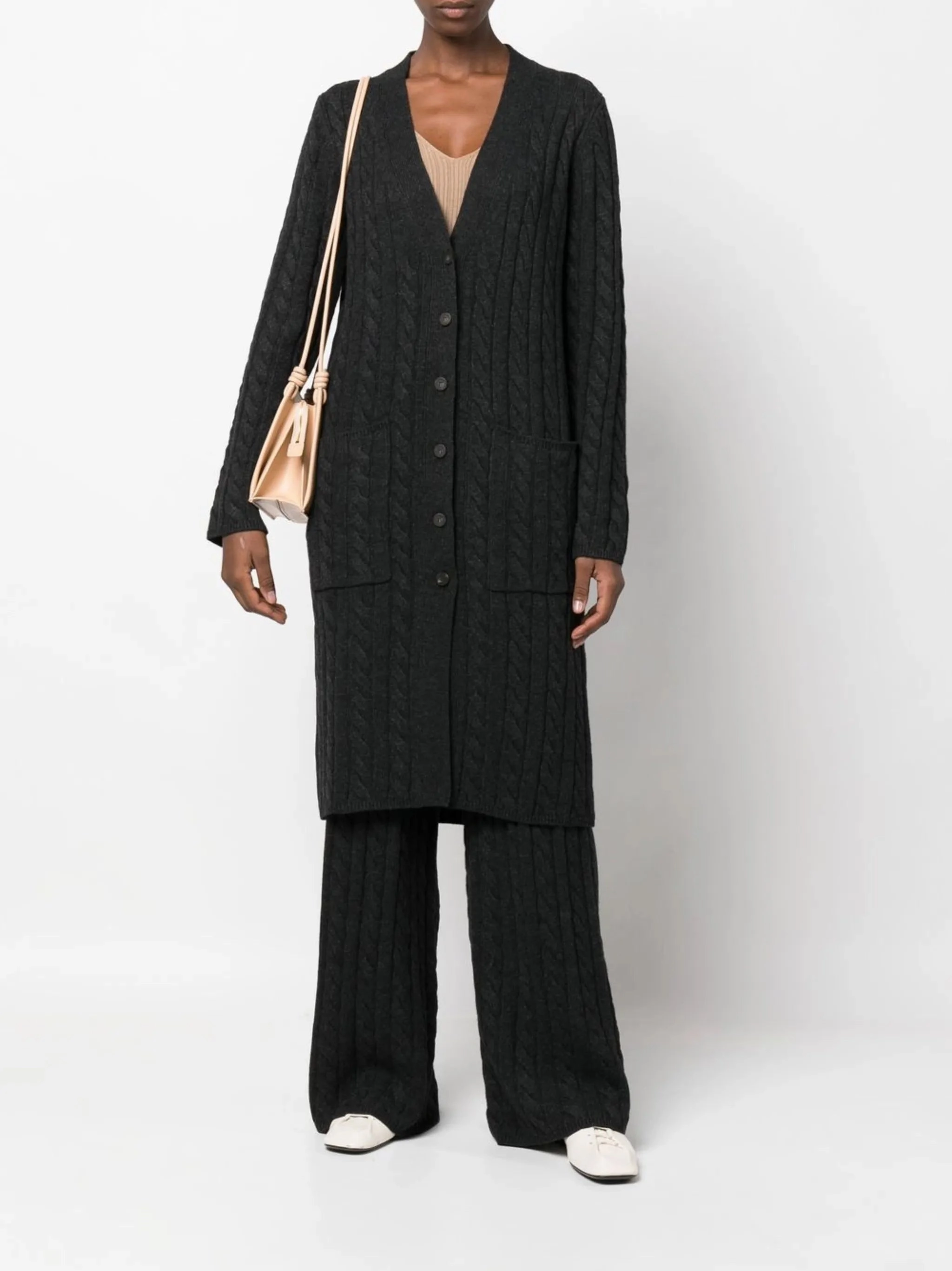 William Lockie Knitwear cable-knit midi cardigan