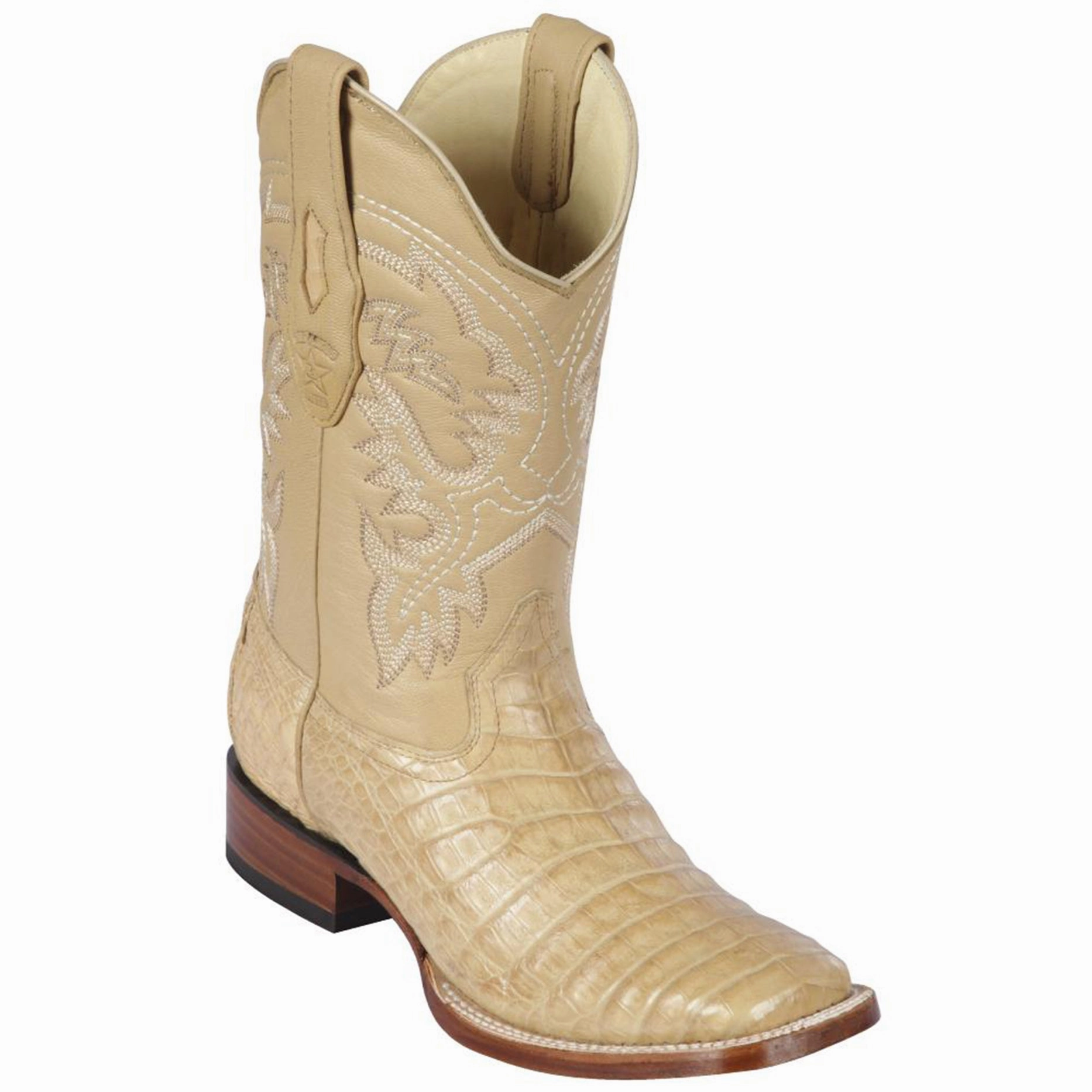 Casual Cowboy Boots Caiman Belly Oryx Square Toe Cowboy Boots