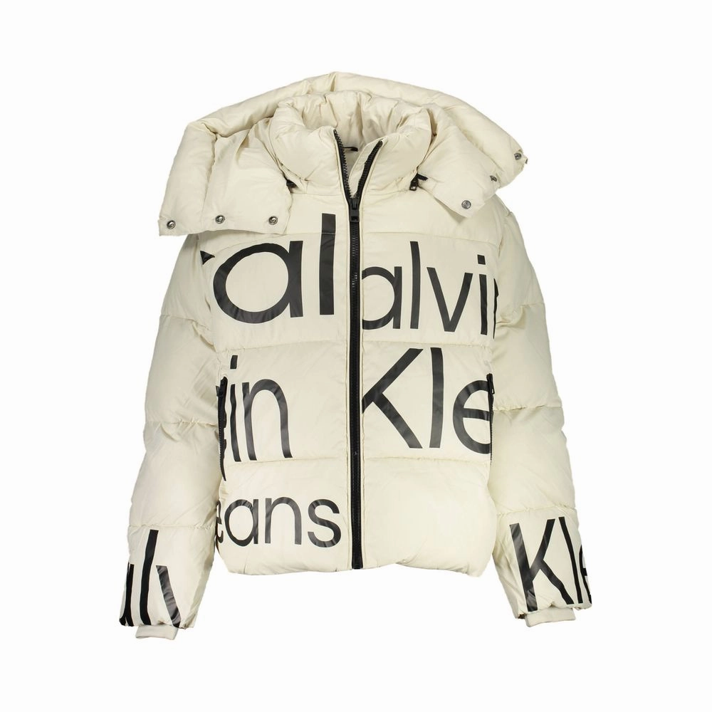 Calvin Klein Beige Polyester Jackets & Coat Shell Ski Jackets