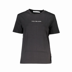 Calvin Klein Black Cotton Women T-Shirt Irish Pub T Shirts