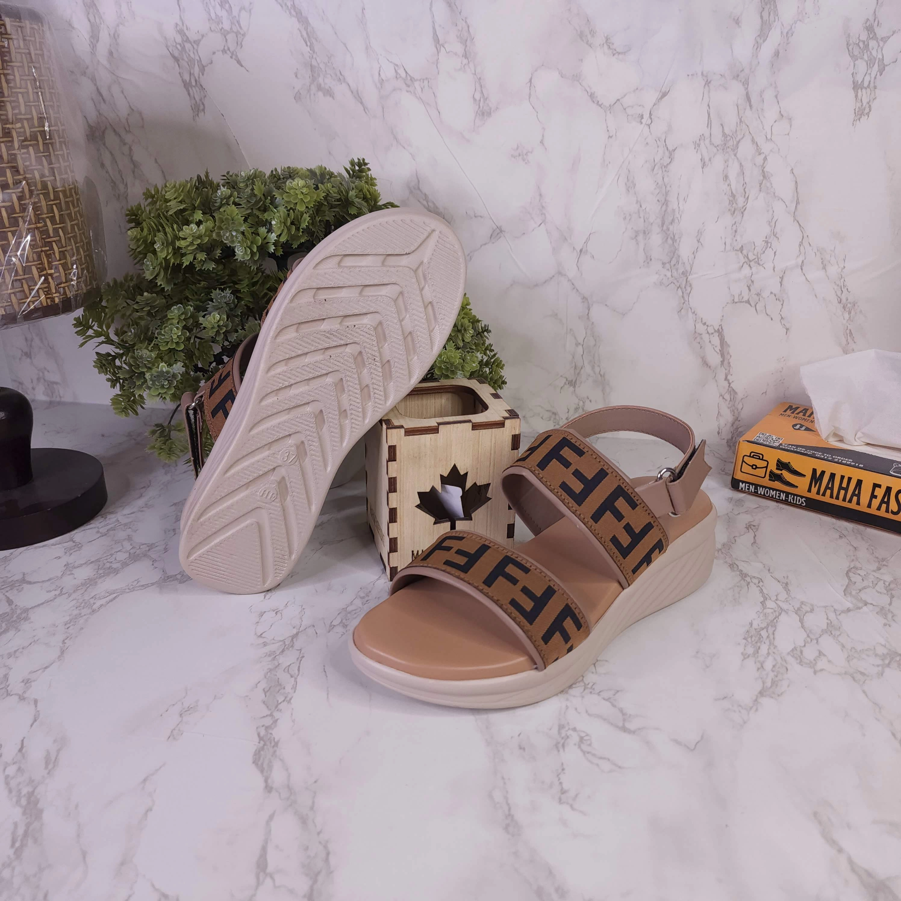 Cobian Sandals Camel Sandals in Wedge