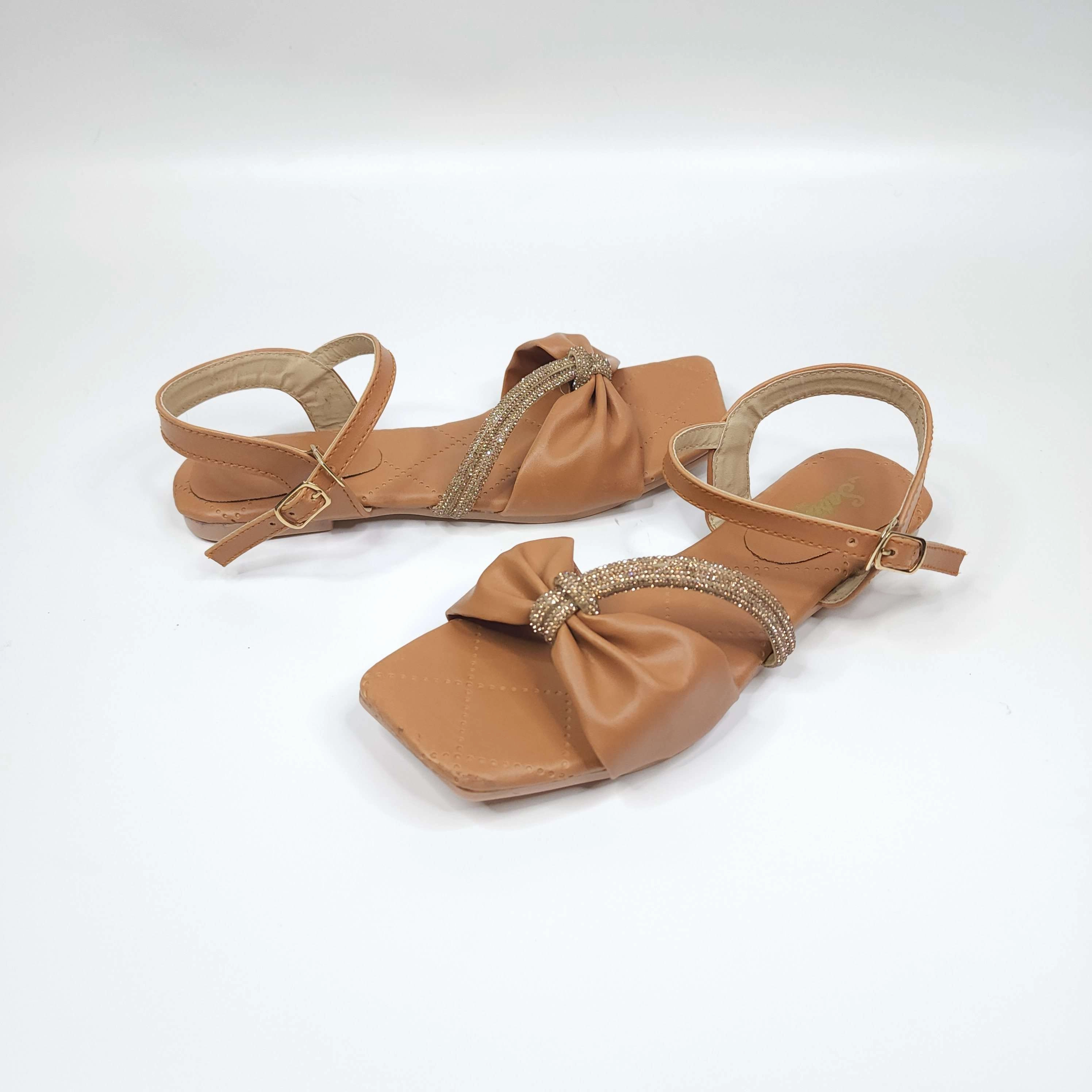 Camel Stud Sandals Fluffy Sandals