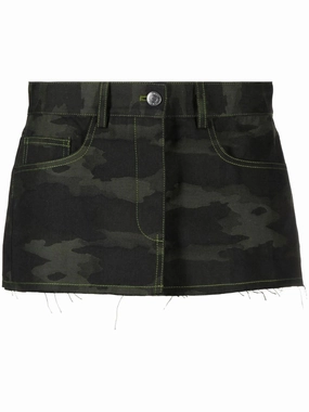camo frayed mini skirt Classy Dress Wear
