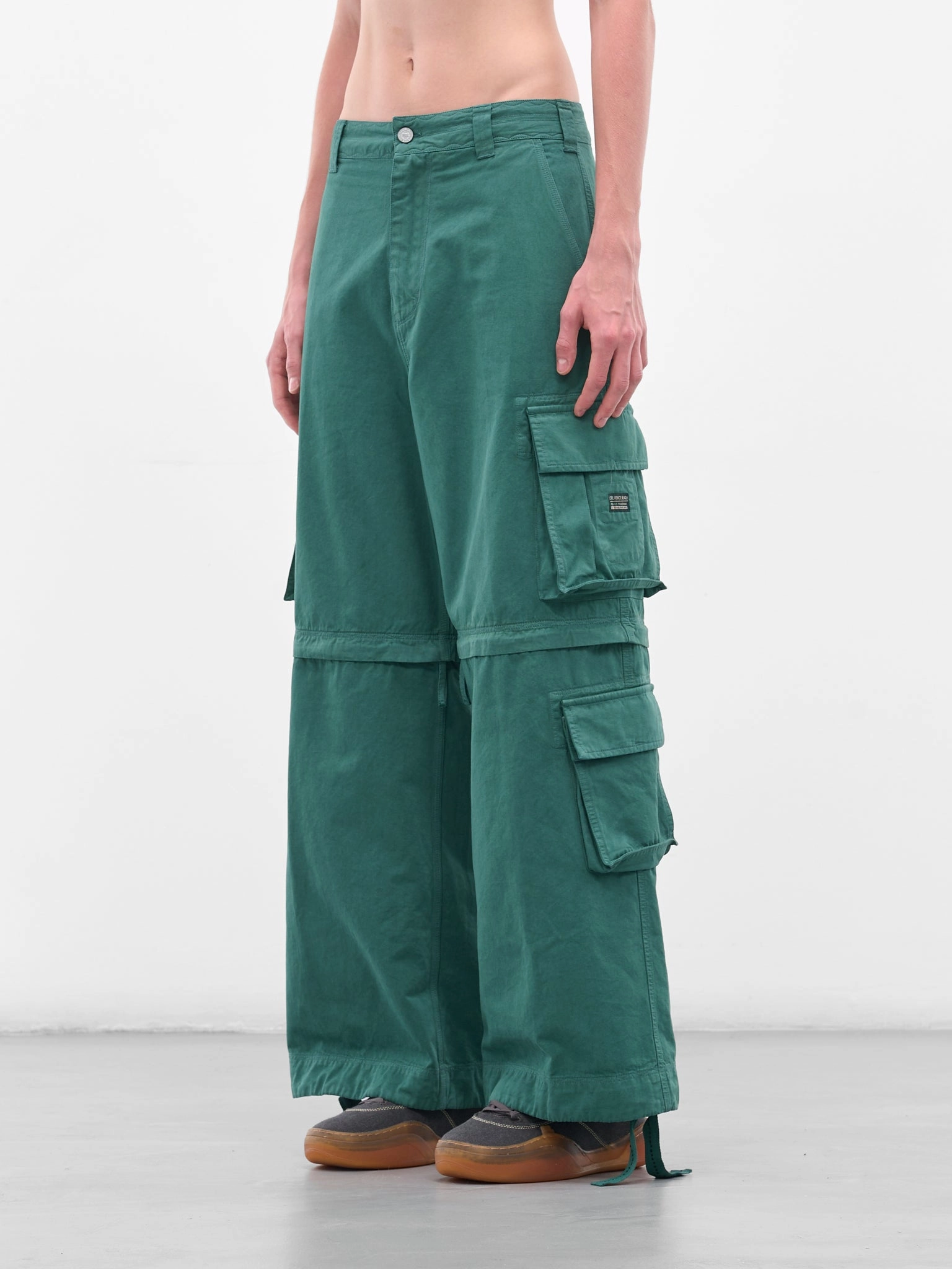 Regular Carhartt Cargo Pants Green Zip Panel Cargo Pants (ERL11P006-GREEN)