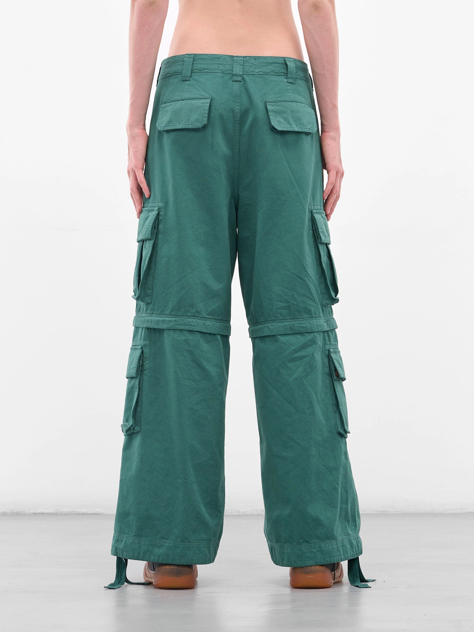Green Zip Panel Cargo Pants (ERL11P006-GREEN) Kate Cargo Pants