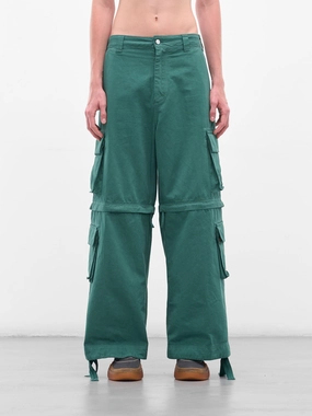 Green Zip Panel Cargo Pants (ERL11P006-GREEN) Wilfred Free Cargo Pants