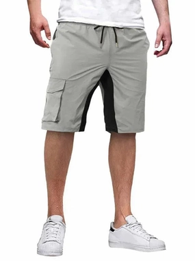 Sporty Casual Men Cargo Shorts - Mid-Rise Breathable Eptm Cargo Pants