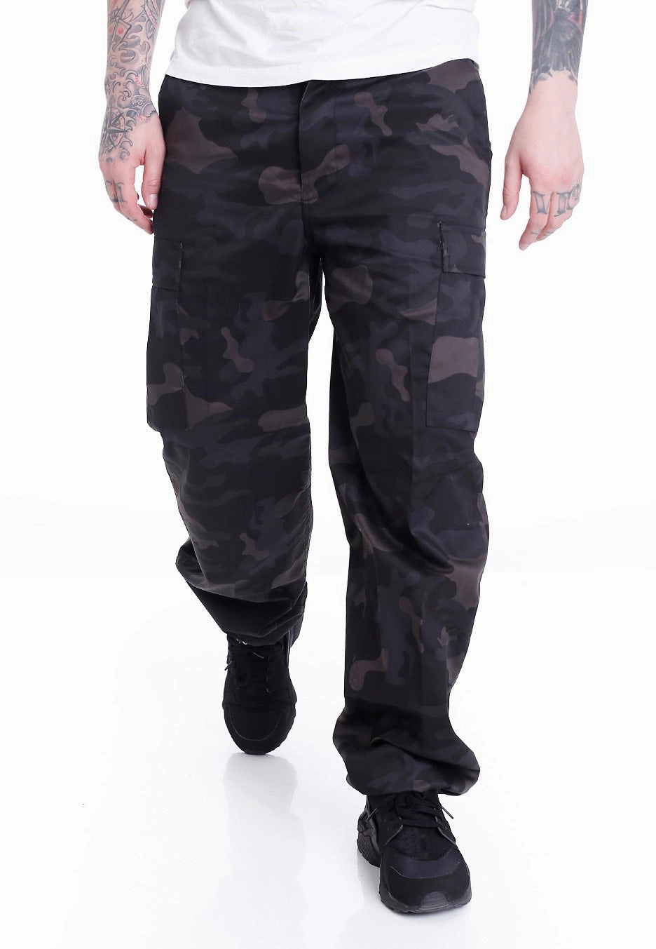 Brandit - US Ranger Darkcamo - Pants Cotton On Bootleg Cargo Pants
