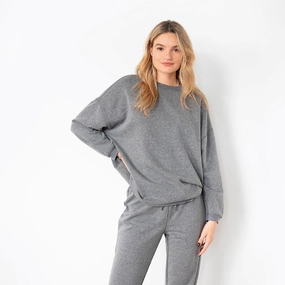 Crewneck Sweatshirts On Sale Ladies' Charcoal Comfortwear Collection Sweatshirt