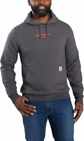 Carhartt Men's Force Relaxed Fit Lightweight Logo Graphic Sweatshirt 106655 Hooded Sweatshirts & Hoodies